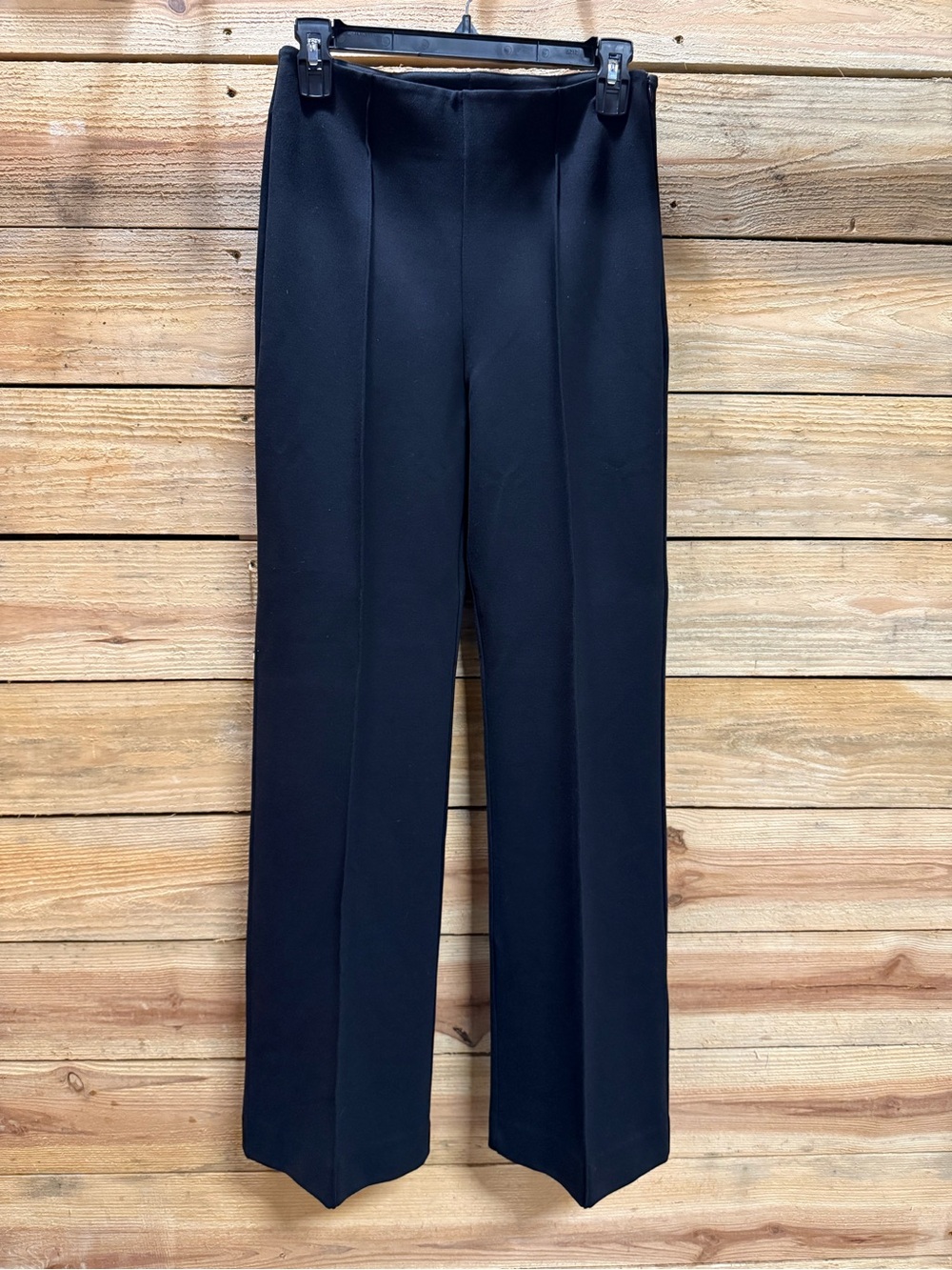 Alex Marie Women’s Ponte Black High-Rise Wide-Leg Trousers Size Small